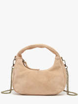 Sac Bandoulire Velvet Cuir Milano Beige velvet VE24113
