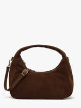 Sac  Main Velvet Cuir Milano Marron velvet VE24114