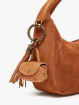 Porte-clefs Cuir Milano Marron velvet VE24112-vue-porte
