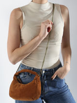 Cross Body Tas Velvet Leder Milano Oranje velvet VE24113-vue-porte