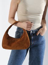 Sac  Main Velvet Cuir Milano Marron velvet VE24114-vue-porte