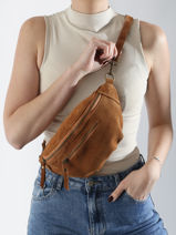 Sac Banane Milano Marron velvet VE24119-vue-porte