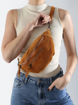 Sac Banane Milano Marron velvet VE24119-vue-porte