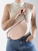 Sac Banane Caviar Cuir Milano Rose caviar CA21123-vue-porte