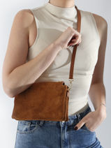 Sac Bandoulire Velvet Caviar Milano Marron velvet caviar VC24117-vue-porte
