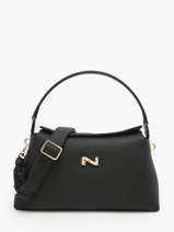 Sac Port paule Freesia Cuir Nathan baume Noir eden 4