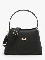 Sac Port paule Camelia Cuir Nathan baume Noir eden 5