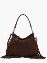 Sac Bandoulire Velvet Cuir Milano Marron velvet VE241117