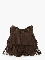 Sac Bandoulire Velvet Cuir Milano Marron velvet VE241116