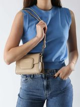 Cross Body Tas Paris Pad Leder Lancaster Beige paris pad 59-vue-porte