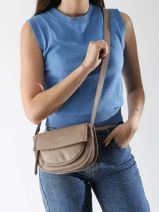 Cross Body Tas Soft Selma Leder Lancaster Grijs soft selma 1-vue-porte