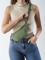 Sac Banane Milano Vert velvet VE19091-vue-porte