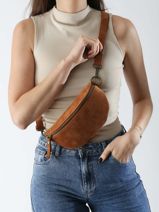 Sac Banane Milano Marron velvet VE19091-vue-porte