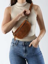 Sac Banane Milano Marron velvet VE19091-vue-porte
