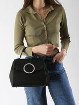 Handtas Ginkgo Leder Nathan baume Zwart ginkgo 1-vue-porte