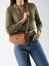 Cross Body Tas Nymphea Leder Nathan baume Bruin nymphea 2-vue-porte