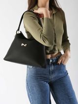 Schoudertas Camelia Leder Nathan baume Bruin eden 5-vue-porte