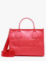 Cabas Zipp M Jour Cuir Lancel Rouge jour A12996