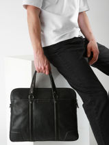 Porte Documents Joseph Cuir Arthur & aston Noir marco 4-vue-porte