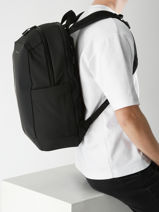 Sac  Dos 2 Compartiments + Pc 15" Kapten and son Noir backpack OSLO-vue-porte