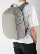 Oslo - Sac � Dos 2 Compartiments + Pc 15" Kapten and son Gris backpack OSLO-vue-porte