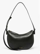 Sac Bandouli�re Vintage Cuir Nat et nin Noir vintage LUNE