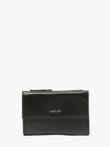 Portefeuille Lotti Cuir Nat et nin Noir vintage LOTTI