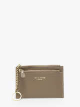 Porte-monnaie Porte-cartes David jones Marron saffiano DJ0089