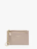 Porte-monnaie Porte-cartes David jones Marron saffiano DJ0089