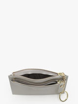 Porte-monnaie Porte-cartes David jones Gris saffiano DJ0089-vue-porte