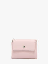 Porte-monnaie Porte-cartes Miniprix Rose grained F5019