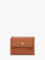 Porte-monnaie Porte-cartes Miniprix Marron grained F5019