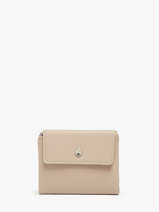 Portemonnee Met Kaarthouder Grained Miniprix Beige grained F5019