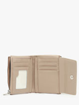 Portemonnee Met Kaarthouder Miniprix Beige grained F5019-vue-porte