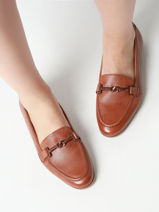 Mocassins En Cuir Tamaris Marron women 44-vue-porte