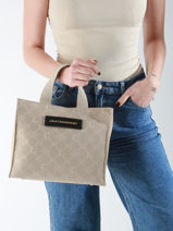 Sac Port Main Print Polyester Lola casademunt Beige print 11-vue-porte