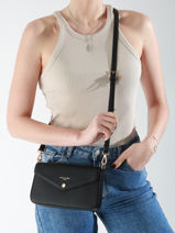 Sac Bandoulire Saffiano David jones Gris saffiano CM6120H-vue-porte