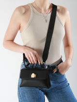 Sac Bandoulire Saffiano David jones Marron saffiano CM7211H-vue-porte