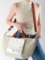 Sac Port Main Estival Polyester Vanessa wu Argent estival MA0099-vue-porte
