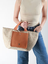 Sac Port Main Estival Polyester Vanessa wu Beige estival MA0099-vue-porte