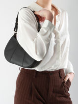 Sac Bandoulire Juliette Cuir Le tanneur Noir juliette TJET1050-vue-porte