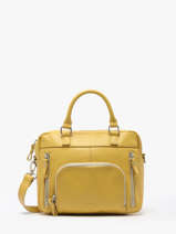 Sac Bandoulire Baby Macy Cuir Nat et nin Jaune vintage BABYMACY