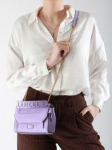 Sac  Main S Ninon Cuir Lancel Violet ninon A09221-vue-porte