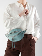 Cross Body Tas Xs Origami Leder Lancel Blauw origami A12526-vue-porte