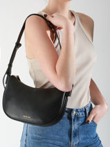 Cross Body Tas Vintage Leder Nat et nin Bruin vintage LUNE-vue-porte