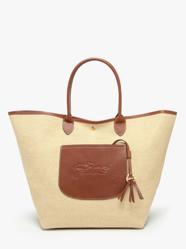 Longchamp New le panier pliage Schoudertas Bruin