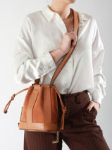 Bucket Bag S Elles Leder Lancel Violet elles A13359-vue-porte