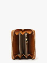 Portefeuille Laurent david Marron ld wallets 1-vue-porte