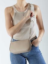 Schoudertas /cross Body Grained Miniprix Beige grained F3699-vue-porte