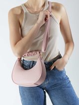 Sac Bandoulire Grained Miniprix Rose grained A9108-vue-porte